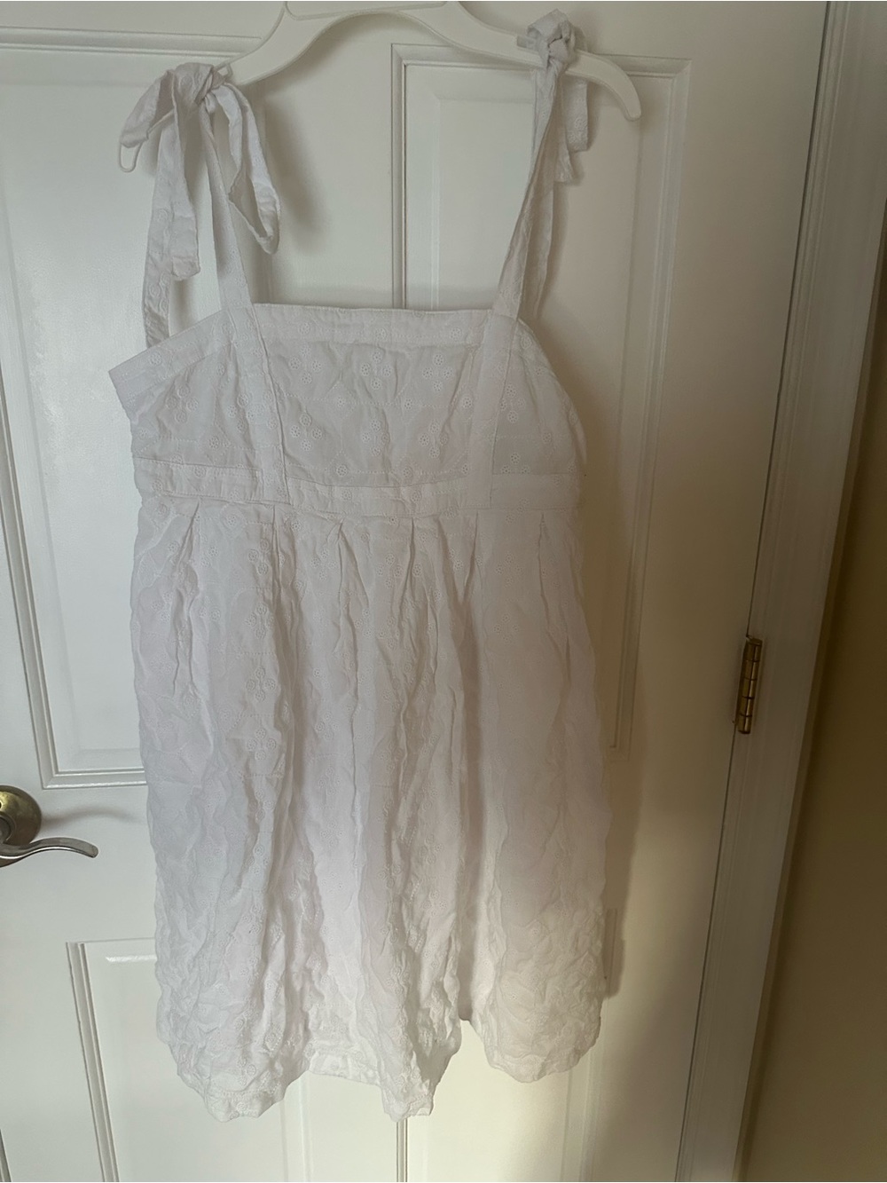 WhiteTie-Strap Sundress
